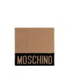 Moschino Logo-detail Scarf In Brown