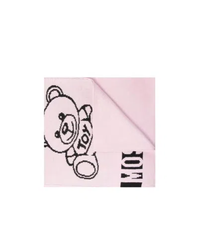 Moschino Logo Scarf In Pink