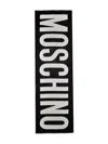 Moschino Logo Scarg In Black