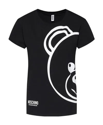 Moschino Logo Short-sleeved T-shirt In Black