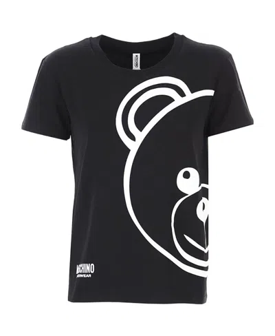 Moschino Logo Short-sleeved T-shirt In Black