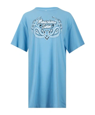 Moschino Logo Short-sleeved T-shirt In Blue