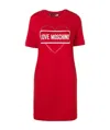 Moschino Logo Short-sleeved T-shirt Dress In Red