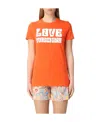 Moschino Logo Short-sleeved T-shirt In Orange