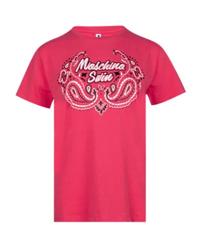Moschino Logo Short-sleeved T-shirt In Red