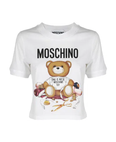 Moschino Logo Short-sleeved T-shirt In White