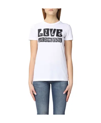 Moschino Logo Short-sleeved T-shirt In White