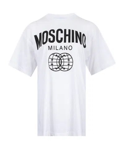 Moschino Logo Short-sleeved T-shirt In White