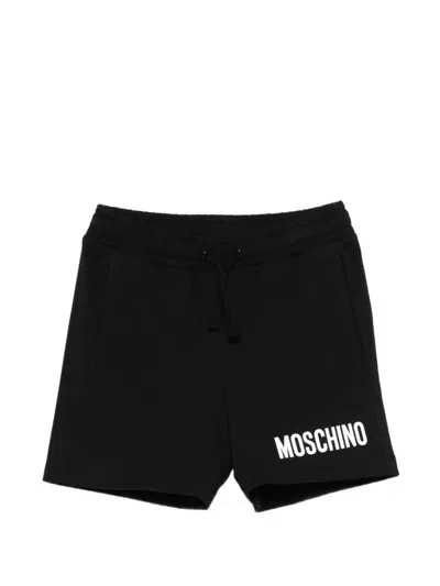 Moschino Kids' Logo Shorts In Black