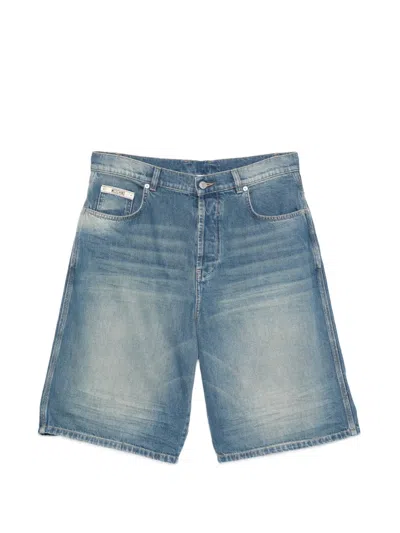 Moschino Logo Shorts In Blue