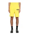 Moschino Couture Bermuda With Logo In Yellow
