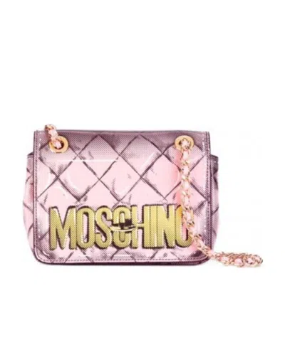Moschino Logo Shoulder Bag In Pink