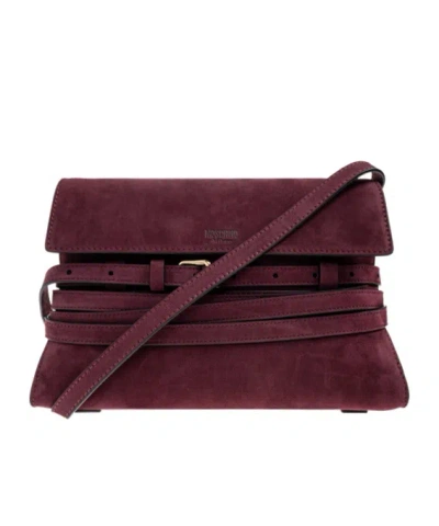 Moschino Logo Shoulder Bag In Red