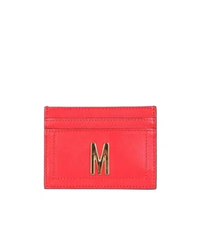 Moschino Logo Signage Clip In Red