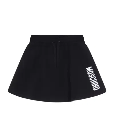 Moschino Logo Skirt In Black
