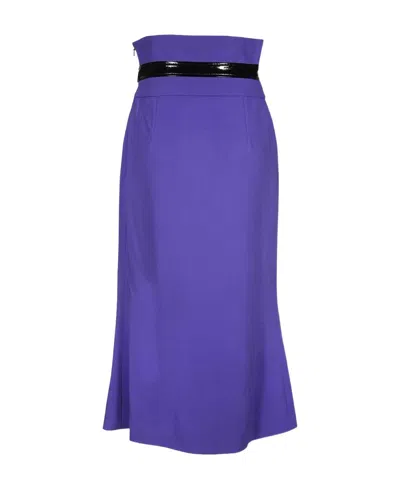 Moschino Logo Skirt In Blue