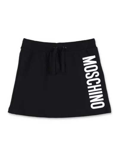 Moschino Kids' Logo Skirt In Nero