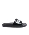 Moschino Black Easy Sponge Slides In Black