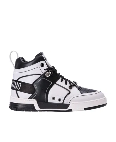 Moschino Logo Sneakers In Black