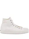 Moschino High Canvas Trainers In White