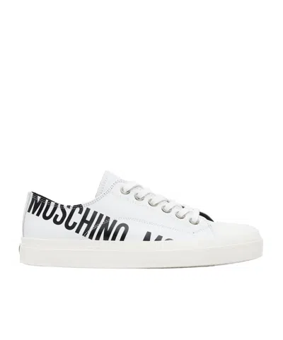 Moschino Logo Sneakers In White