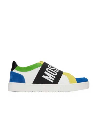 Moschino Logo Sports Shoes In White