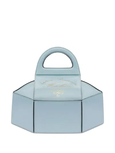 Moschino Logo-stamp Tote Bag In Blue