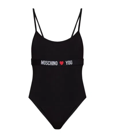 MOSCHINO MOSCHINO LOGO STRAP BODYSUIT