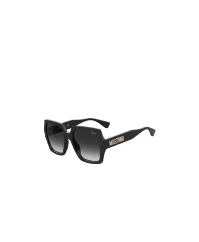 Moschino Logo Sunglasses In Black