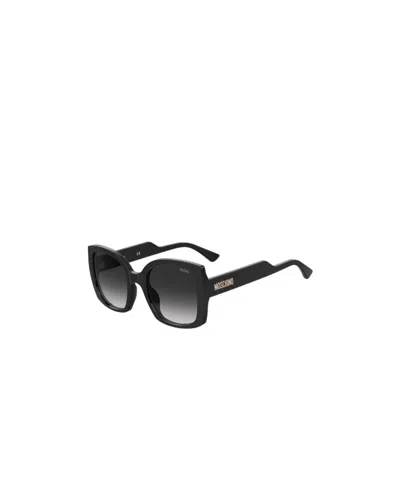 Moschino Logo Sunglasses In Black