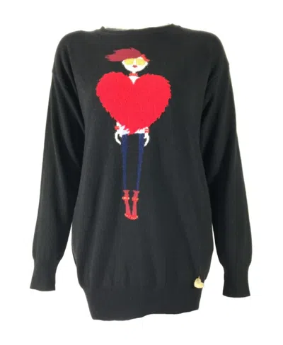 Moschino Logo Sweater In Black