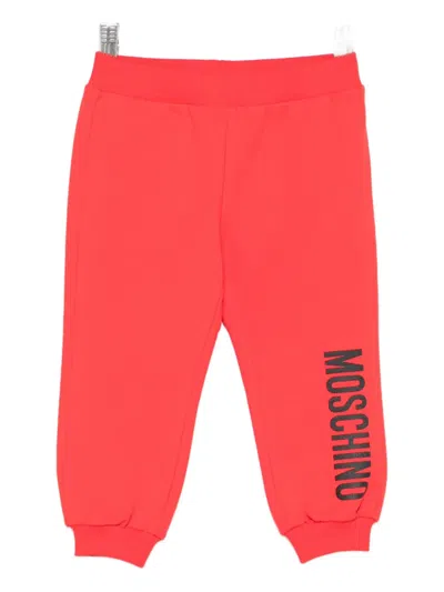 Moschino Babies' Logo Sweatpants In Orange