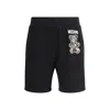Moschino Logo Sweatpants Shorts In Black