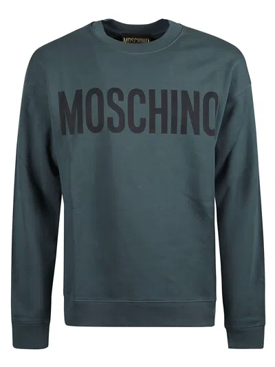 Moschino Logo Sweatshirt In Green
