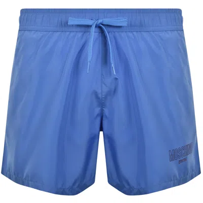 Moschino Logo Swim Shorts Blue