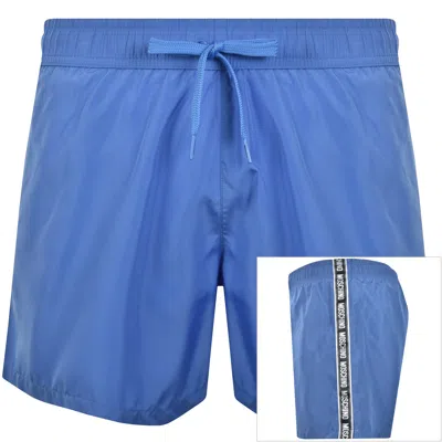 Moschino Logo Swim Shorts Blue