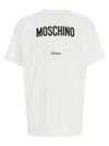 Moschino Cotton T-shirt With Contrasting Logo Detail In White