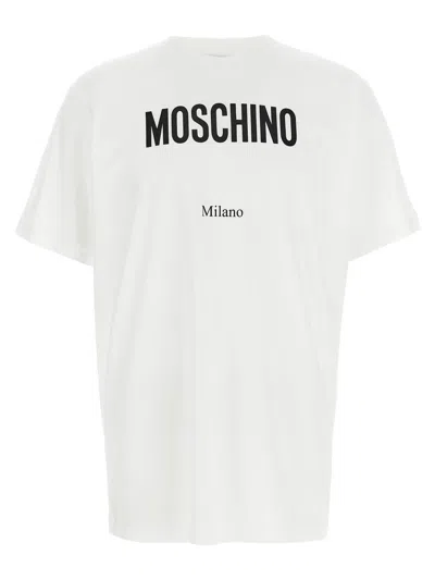 Moschino Crew Neck Logo T-shirt In White