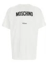 Moschino Cotton T-shirt With Contrasting Logo Detail In White