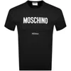 Moschino Crew Neck Graphic T-shirt With Short Sleeves In Black
