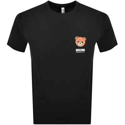 Moschino Bear-logo T-shirt In Black