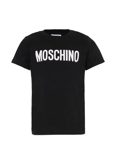 Moschino Kids' Logo T-shirt In Black