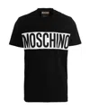 Moschino Black Logo Panel T-shirt In Black
