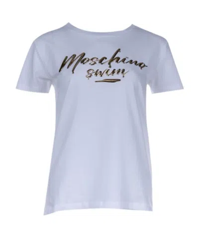 Moschino Logo T-shirt In Blue