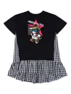 Moschino Logo T-shirt Dress In Black