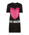 Moschino Logo T-shirt Dress In Black