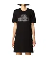 Moschino Logo T-shirt Dress In Black