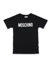 Moschino Logo-print Cotton T-shirt In Nero/black