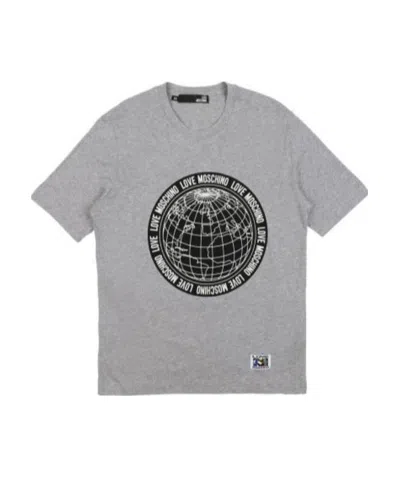 Moschino Logo T-shirt In Gray