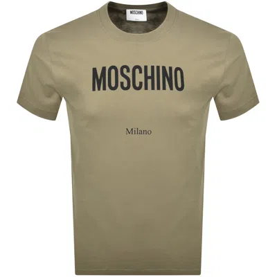 Moschino Logo T Shirt Green